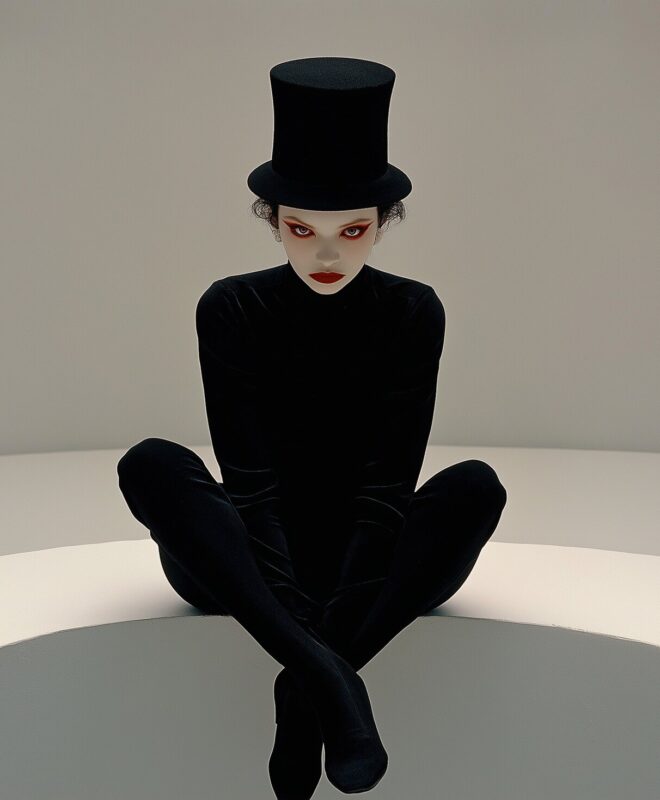 Mysterious Figure in Black